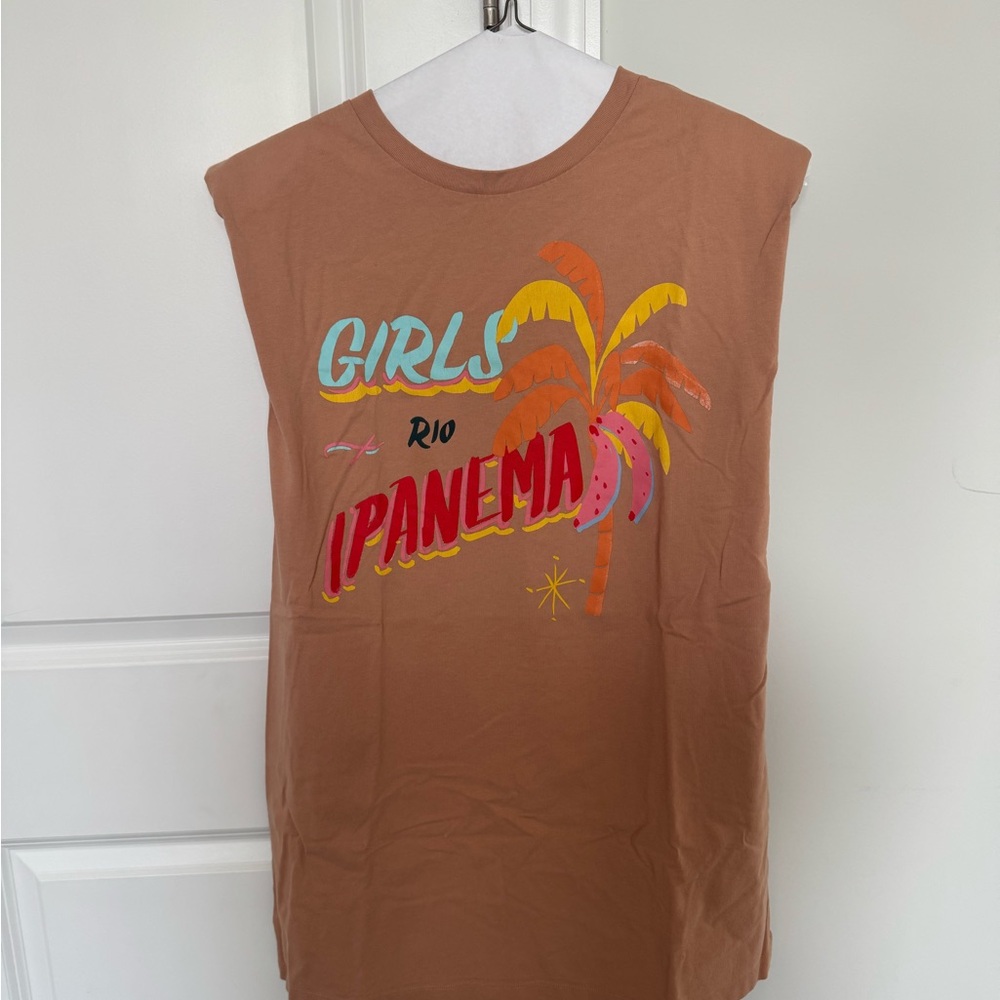 FARM Rio Brown Graphic Dress